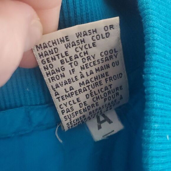 100% Silk Teal Blue Jacket - Picture 8 of 9